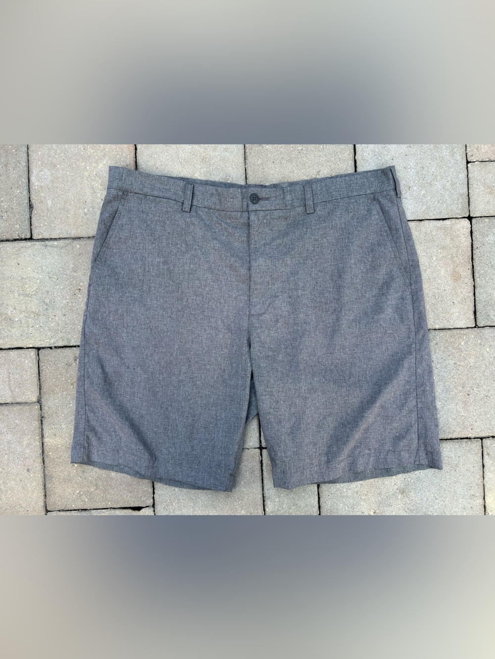 PGA Tour Men's Heather Gray Flat-Front Golf Shorts